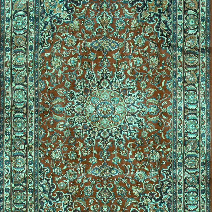 Machine Washable Persian Turquoise Traditional Area Rugs, wshtr2780turq