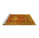 Sideview of Machine Washable Persian Yellow Traditional Rug, wshtr2780yw