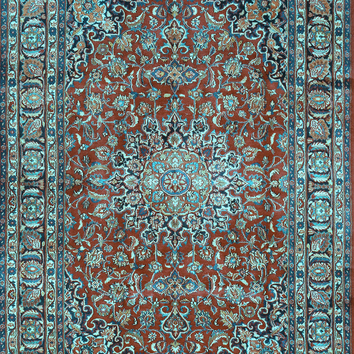 Machine Washable Persian Light Blue Traditional Rug, wshtr2780lblu