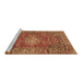 Sideview of Machine Washable Persian Brown Traditional Rug, wshtr2780brn