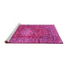 Sideview of Machine Washable Persian Pink Traditional Rug, wshtr2780pnk