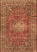 Machine Washable Persian Brown Traditional Rug, wshtr2780brn