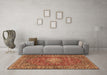 Machine Washable Persian Brown Traditional Rug in a Living Room,, wshtr2780brn