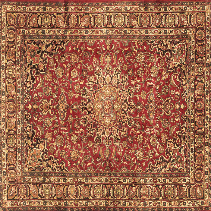 Square Machine Washable Persian Brown Traditional Rug, wshtr2780brn
