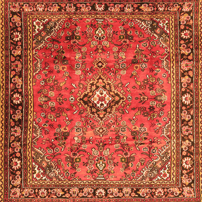 Serging Thickness of Persian Orange Traditional Rug, tr2781org