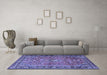 Machine Washable Persian Blue Traditional Rug in a Living Room, wshtr2781blu