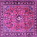 Square Persian Purple Traditional Rug, tr2781pur
