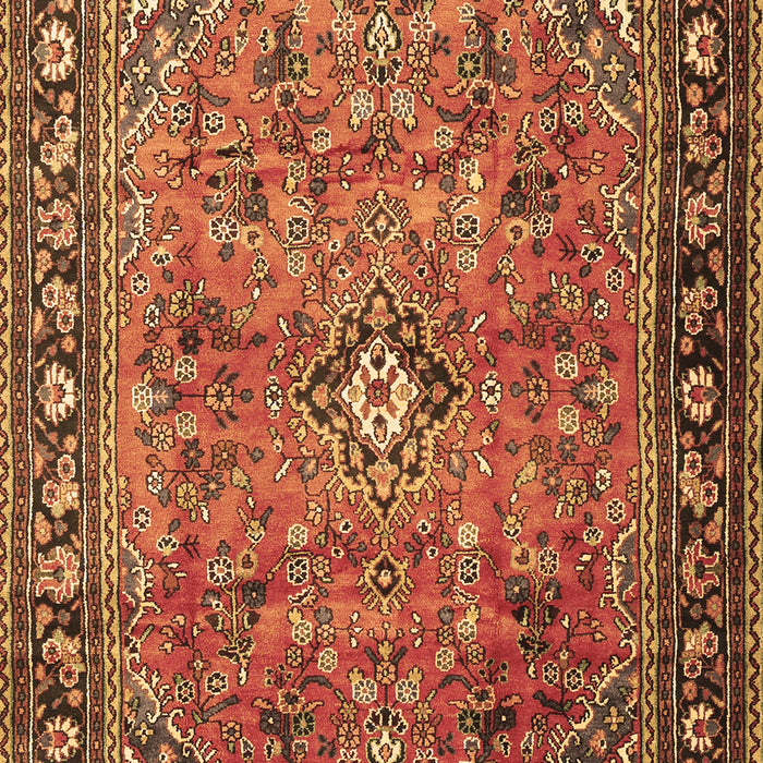 Machine Washable Persian Brown Traditional Rug, wshtr2781brn