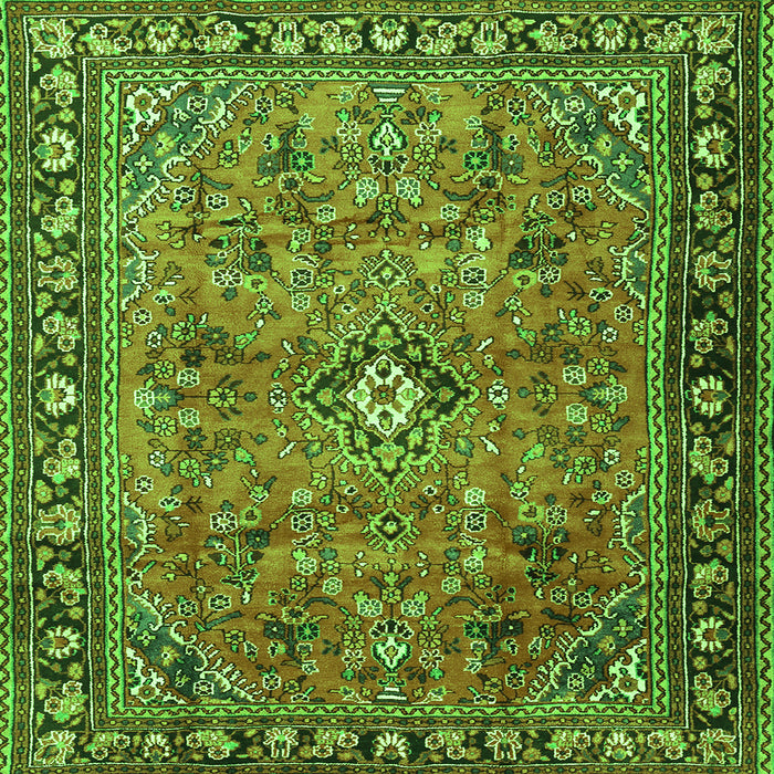 Serging Thickness of Persian Green Traditional Rug, tr2781grn