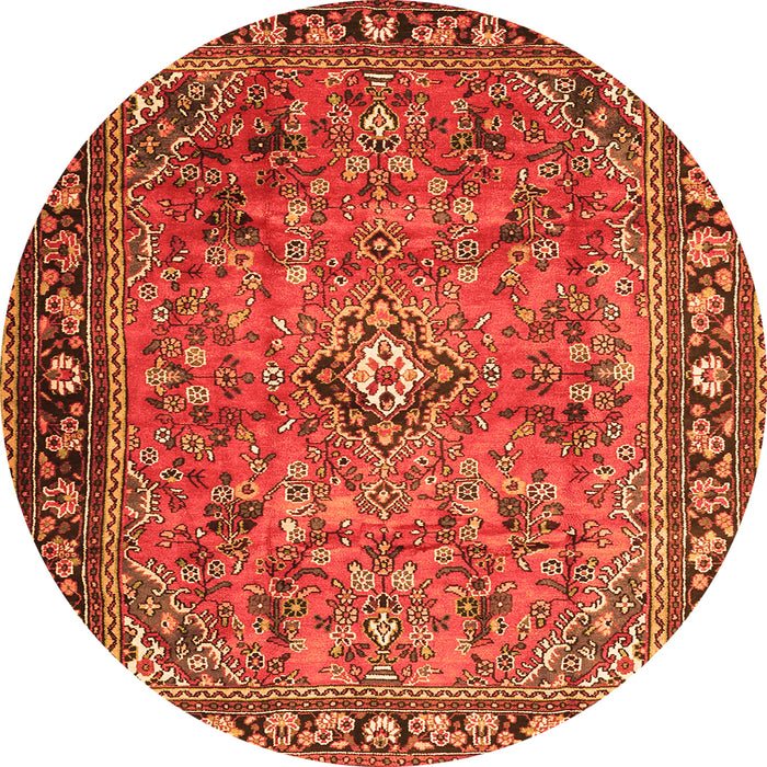 Square Persian Orange Traditional Rug, tr2781org