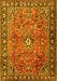 Machine Washable Persian Yellow Traditional Rug, wshtr2781yw