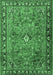 Machine Washable Persian Emerald Green Traditional Area Rugs, wshtr2781emgrn