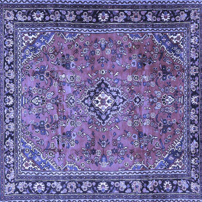 Square Persian Blue Traditional Rug, tr2781blu