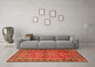 Machine Washable Persian Orange Traditional Area Rugs in a Living Room, wshtr2781org