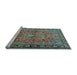 Sideview of Machine Washable Persian Light Blue Traditional Rug, wshtr2781lblu