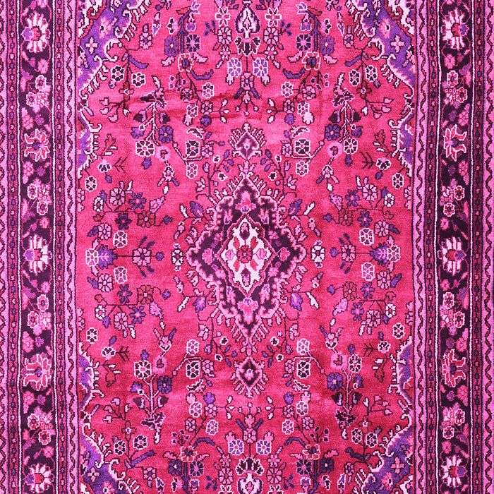 Machine Washable Persian Pink Traditional Rug, wshtr2781pnk