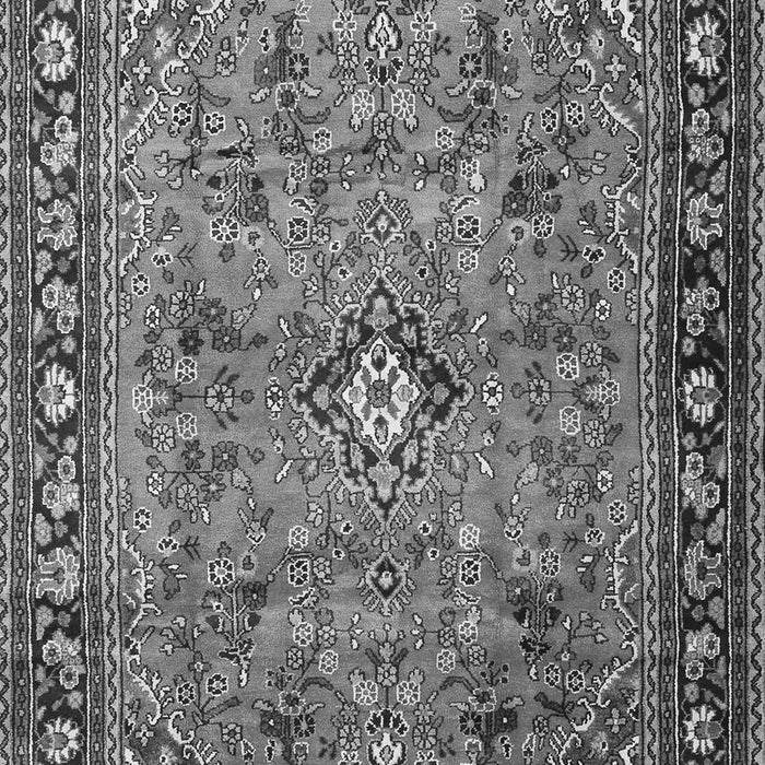 Serging Thickness of Machine Washable Persian Gray Traditional Rug, wshtr2781gry