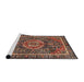 Sideview of Machine Washable Traditional Peru Brown Rug, wshtr2782