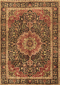 Medallion Brown Traditional Rug, tr2782brn