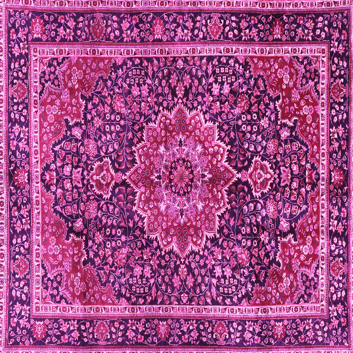 Square Medallion Pink Traditional Rug, tr2782pnk
