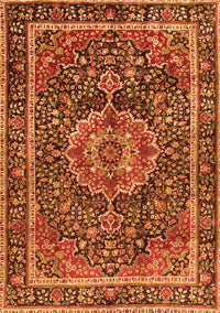 Medallion Orange Traditional Rug, tr2782org