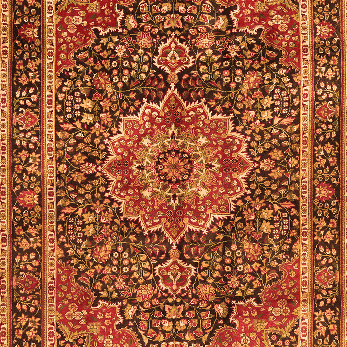 Medallion Orange Traditional Rug, tr2782org