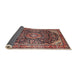 Sideview of Traditional Saffron Red Medallion Rug, tr2783