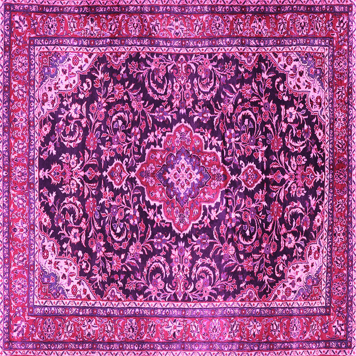 Square Medallion Pink Traditional Rug, tr2783pnk