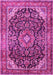 Medallion Pink Traditional Rug, tr2783pnk