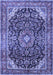 Medallion Blue Traditional Rug, tr2783blu