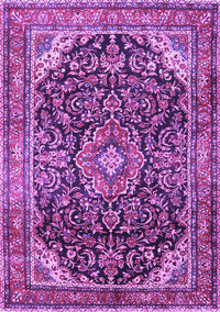 Medallion Purple Traditional Rug, tr2783pur