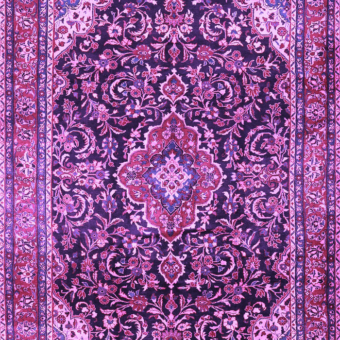 Machine Washable Medallion Purple Traditional Area Rugs, wshtr2783pur