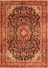 Medallion Orange Traditional Rug, tr2783org