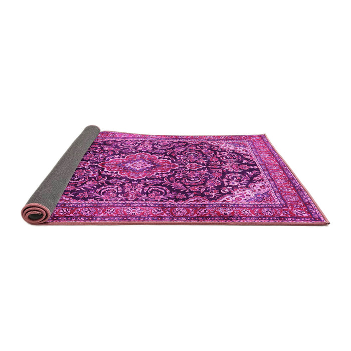 Sideview of Medallion Pink Traditional Rug, tr2783pnk