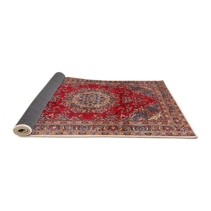 Sideview of Traditional Camel Brown Medallion Rug, tr2784