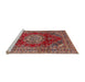 Sideview of Machine Washable Traditional Camel Brown Rug, wshtr2784