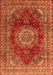 Medallion Orange Traditional Rug, tr2784org