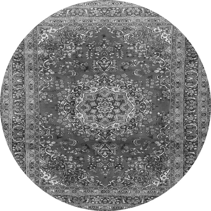 Square Medallion Gray Traditional Rug, tr2784gry