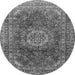 Square Medallion Gray Traditional Rug, tr2784gry