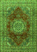 Medallion Green Traditional Rug, tr2784grn