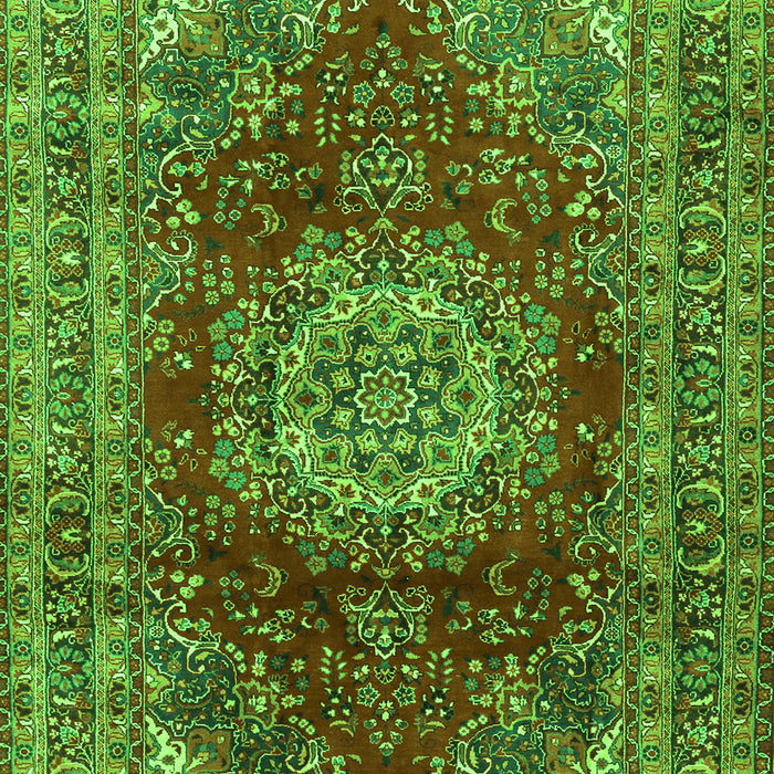Medallion Green Traditional Rug, tr2784grn