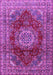 Medallion Purple Traditional Rug, tr2784pur