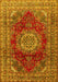 Medallion Yellow Traditional Rug, tr2784yw