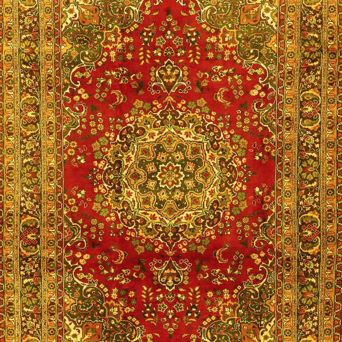 Medallion Yellow Traditional Rug, tr2784yw