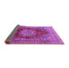 Sideview of Medallion Purple Traditional Rug, tr2784pur