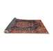 Sideview of Traditional Orange Salmon Pink Medallion Rug, tr2785