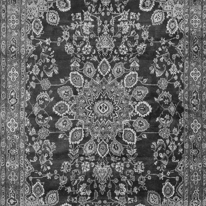 Medallion Gray Traditional Rug, tr2785gry