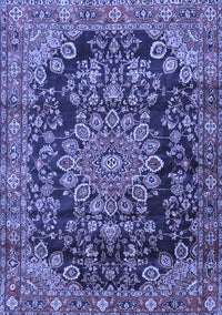 Medallion Blue Traditional Rug, tr2785blu