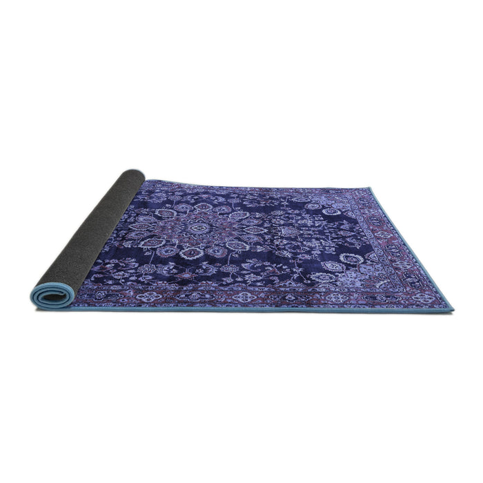 Sideview of Medallion Blue Traditional Rug, tr2785blu