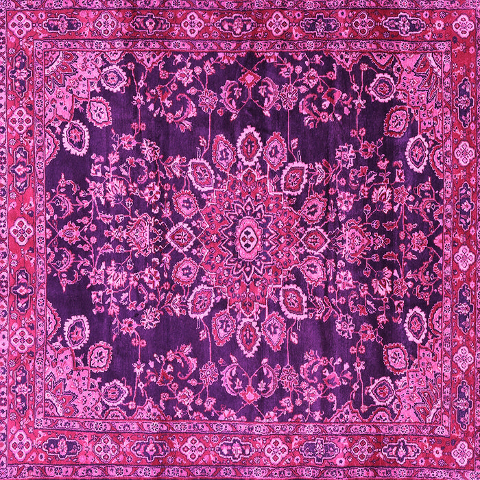 Square Medallion Pink Traditional Rug, tr2785pnk